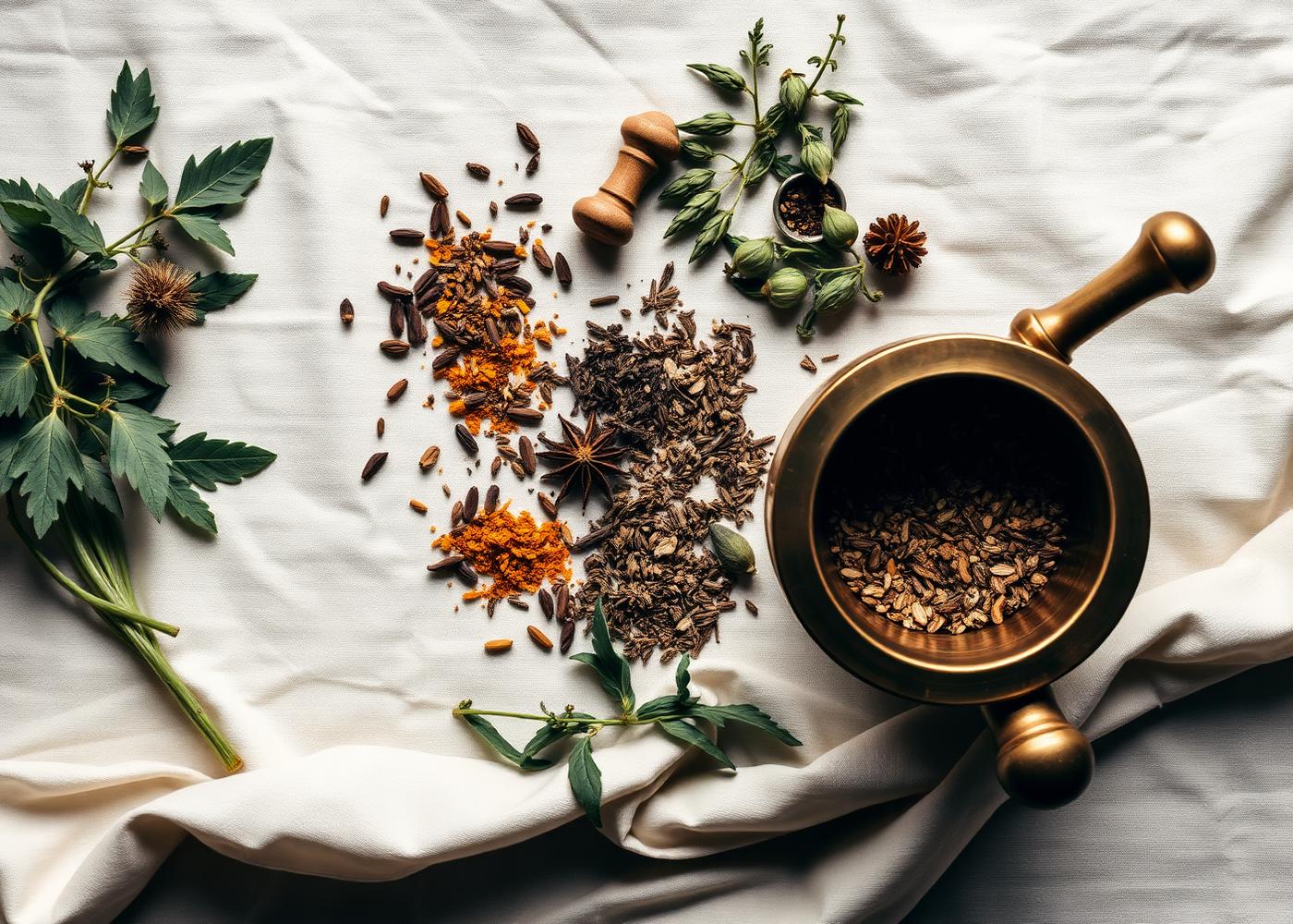 Traditionele Ayurvedische kruiden voor kruidenadvies