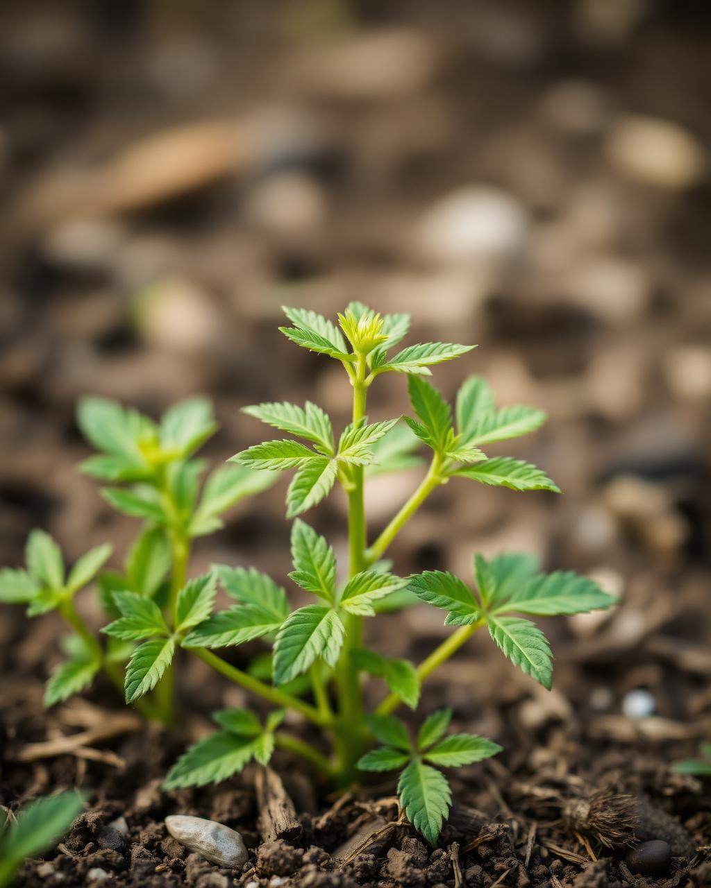 Botanisch beeld bij Brahmi (Bacopa monnieri)