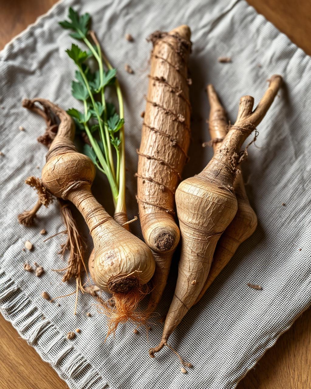 Botanisch beeld bij Ashwagandha (Withania somnifera)